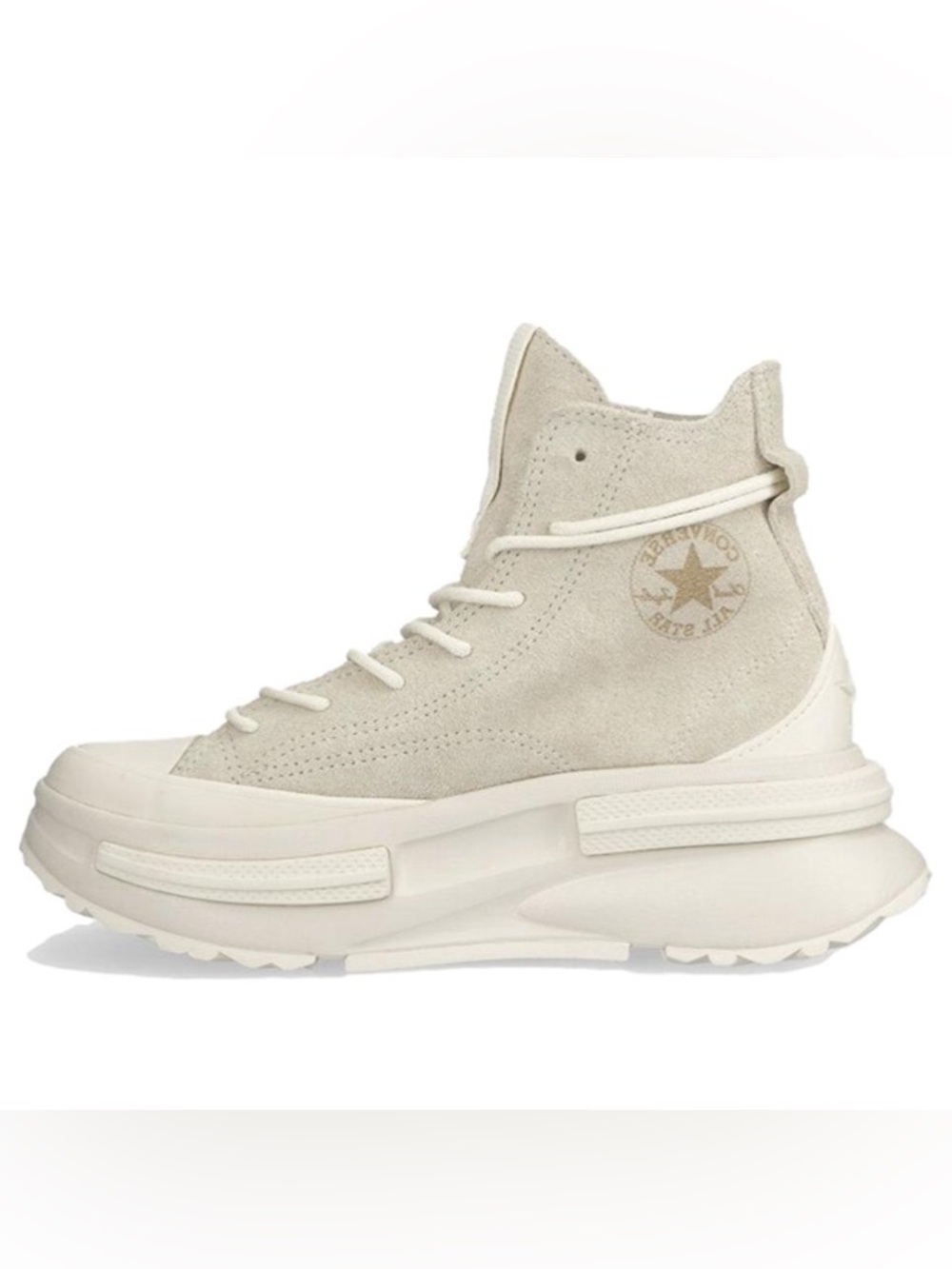 Converse Platform High-Top Sneaker in Off-White Suede